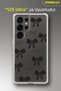 Samsung S25 Ultra Compatible Bowknots Patterned Transparent Printed Shock-Absorbing Phone Case Mk02A