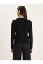 Women's Black Polo Collar Regular Fit Knitwear Sweater 20258063 - 5