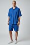 Men's Indigo Patched Ottoman Shorts and Top Set