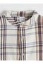Lcw Baby Brown Hakim Collar Baby Boy Shirt and Pants - 4