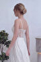 Women's Strappy Transparent Glittery Lace Evening Dress Red, Black, White - 7