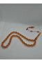 Crimped Amber Natural Stone Barley Cut 33 Habbeli Systemic Tassel Rosary Religious Themed Accessory - 8