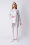 Maternity Pajama and Dressing Gown Set 3-Piece – Maternity Pajamas with Crew Neck, Striped Pattern, Cotton Viscose