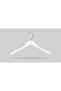 Wooden (Silver Hook Lama) Clothes, Shirts, Blouses, Hangers White Color 8 Pieces - 2