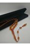 Crimped Amber Natural Stone Barley Cut 33 Habbeli Systemic Tassel Rosary Religious Themed Accessory - 2