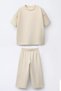 Girl's Cotton Crew Neck Wide Leg Underdress Set - 2