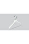 Wooden (Silver Hook Lama) Clothes, Shirts, Blouses, Hangers White Color 8 Pieces - 3