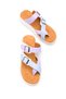 Women's Blue Lilac Orthopedic Flip Flops with Cross Straps, Soft Sole, Anatomical Comfortable Daily Slippers - 2