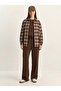Women's Brown Comfortable Flexible Modal Top and Bottom Set 6126 60283949 - 2