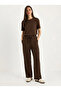 Women's Brown Comfortable Flexible Modal Top and Bottom Set 6126 60283949 - 4