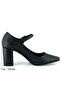 Mary Jane Black Vegan Square Toe Strappy Thick Heeled Classic Shoes - 5