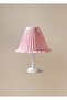 غطاء مصباح E27 من Pink Gingham مع كابل - أبيض من الأسفل - 3