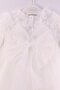 Rosalia Ecru 3D Rose Baby Girl Birthday Party Dress Long Sleeve Monthly - 4