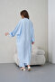 Women's Front Sequin Embroidered Linen Kimono Cardigan and Pants Top and Bottom Set - 7