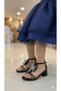 (Minican) Children's Evening Dress Shoes with Heels Black - 2