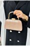 Women's Rose Chain Detailed Long Chain Strap Evening Dress Bag (Suitable for Phone Use) - 2