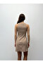 Valeria Bow Detailed Mink Dress - 5