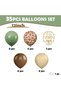 12INCH 35pcs 12 inch Sage Green Deer Print Gold Confetti Balloon Set Zoo Jungle Dinosaur Theme Birth - 2