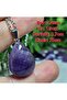 Amethyst Natural Stone Necklace -10- (Steel Chain) Handmade Designer Products - 2