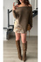 Coffee-cream ethnic pattern mini skirt - 6