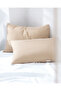 Manon 100% Cotton Ranforce Flat Pillowcase Set - Dark Beige - 50X70 cm - 2