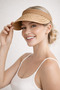 Natural Straw Women's Beige Visor Hat Crown Model Summer Beach & Vacation Sun Hat - 3