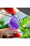 Amethyst Natural Stone Necklace -10- (Steel Chain) Handmade Designer Products