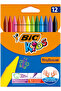 12 COLORED WAX CRAYONS PLASTIDECOR