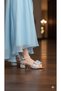 (Minican) Children's Evening Dress Shoes with Heels Gold - 4