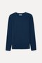Men's Indigo Ribbed Crew Neck Long Sleeve T-Shirt - 6