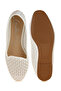 Women's Perforated Ballerinas in White - 5