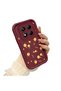 Redmi Note 14 Pro 4g Compatible Cute Flower Pattern Burgundy Phone Case Soft Silicone - 2