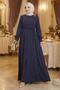 Buckle Detailed Tied Hijab Dress Smoked Hm2887