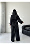 Women's Black Waist-Tie Top and Bottom Two-Piece Set - 7