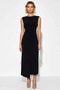 Women's Dress A-Line Bell Form Sleeveless Crew Neck Knitted Midi Lined Plain Pattern Stretchy Thick Sandy - 5