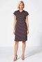 Women's Plus Size Dress Polo Collar Short Sleeve A-Line Midi Length Striped Knitted Fabric Summer Stylish - 5