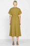 Women's Plus Size Midi Dress Midi V-Neck Short Sleeve A-Line Crinkle Woven Textured Casual V - 6