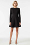 Women's Mini Dress A-Line Crew Neck Long Sleeve Plain Woven Fabric Unlined Design Winter Season Product - 5