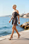 Women's Mini Dress Asymmetrical Collar One Shoulder Flounce Ruffle Polka Dot Lined Short