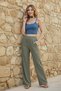 Women’s High-Waist Wide-Leg Muslin Palazzo Pants - 6