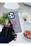 iPhone 14 Promax Compatible Plated Charm Claret Red Flower Design Silicone Case - 3
