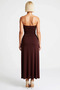 Women's Maxi Dress Boat Neck Sleeveless A-Line Knitted Shirred Plain Form Soft Textured Comfortable Stylish - 5