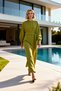 Women's Maxi Dress Lapel Low Long Sleeve Belted Unlined Plain Woven Blended Casual - 4