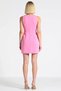 Women's Plus Size Mini Dress Crew Neck Sleeveless A-Line Woven Fabric with Bow and Slit - 6