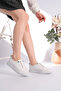 Women's Daily Lace-Up Sneaker with Comfortable Sole, Stylish Minimal Design - 3
