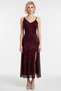 Women's Midi Dress A-Line V-Neck Thick Straps Sleeveless Abstract Floral Pattern Chiffon Woven Lined - 5