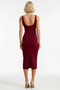 Women's Bodycon Midi Dress Pool Collar Sleeveless Plain Pattern Knitted Scuba Crepe Unlined Functional - 6