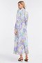 Women's Maxi Dress Lined Belted Floral Crew Neck Long Sleeve Chiffon Woven A-Line Sports - 6