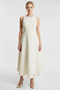 Women's Plus Size Midi Dress Sleeveless Crew Neck A-Line Woven Fabric Stone Detailed Evening Dress - 4