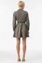 Women's Mini Dress Lapel Long Sleeve Standard Fit Plaid Pattern Woven Flannel Belted Unlined - 6